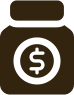 jar with dollar sign icon